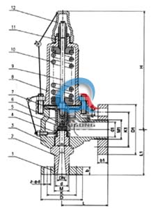 A42Y高壓全啟式安全閥 (外形結(jié)構(gòu)尺寸)